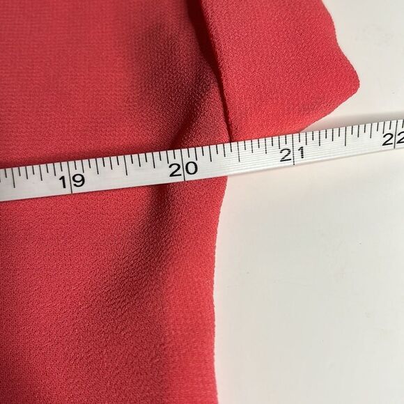 Mine sheer pink blouse cuffs short sleeves button at shoulders one pocket SZ M - Picture 11 of 12